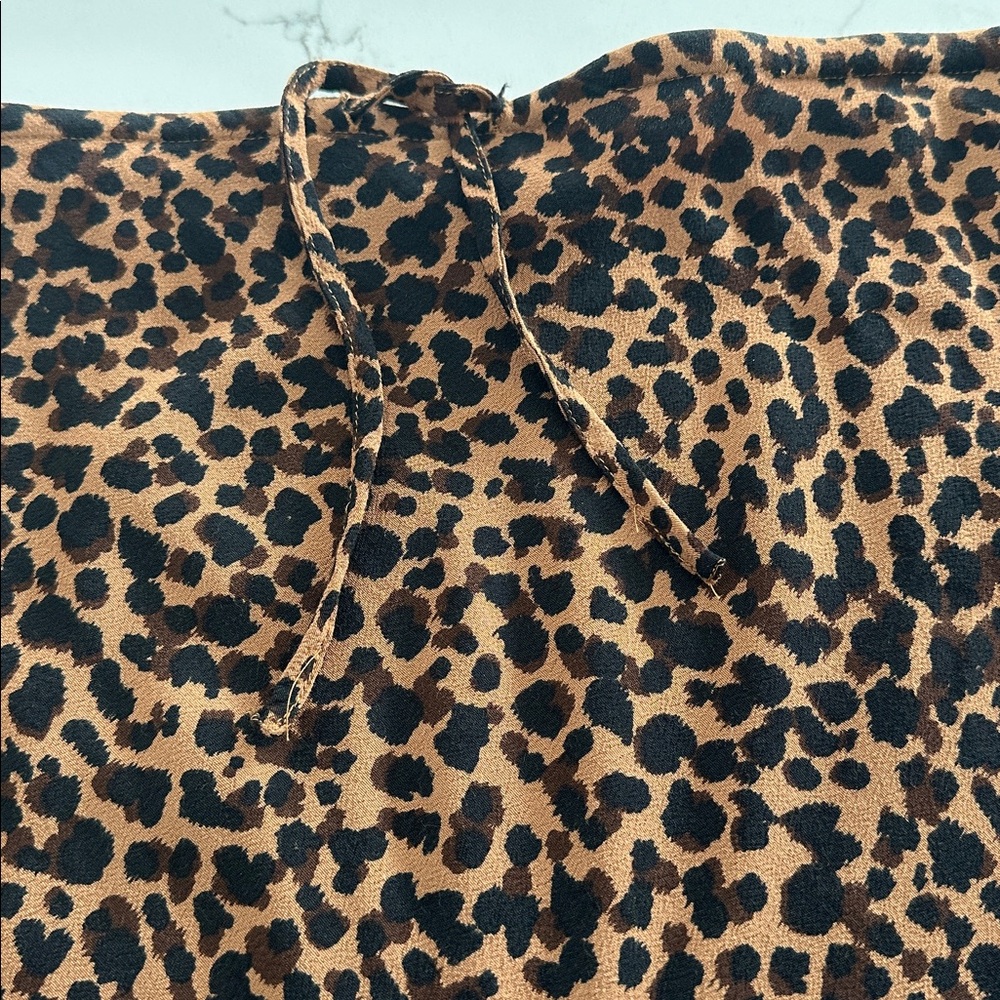 Madewell Leopard Print Drawstring Midi Skirt - image 7